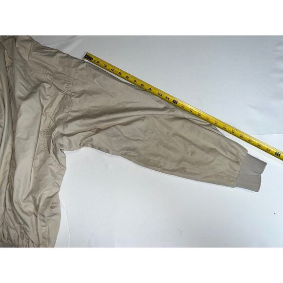 Members Only Jacket Size 42 Beige Khaki Bomber Pockets 1980s Vintage AS IS *READ - Picture 9 of 15